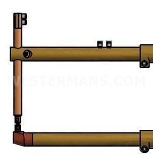 Pei CB-90 BSP Arms Pair Ø45x700 mm, e/Holder Ø20mm w/ Straight Head