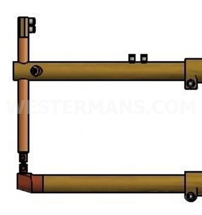 Pei CB-90 BSP Arms Pair Ø45x700 mm, e/Holder Ø20mm w/ Straight Head